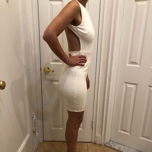 Hey honey white backless bodycon dress